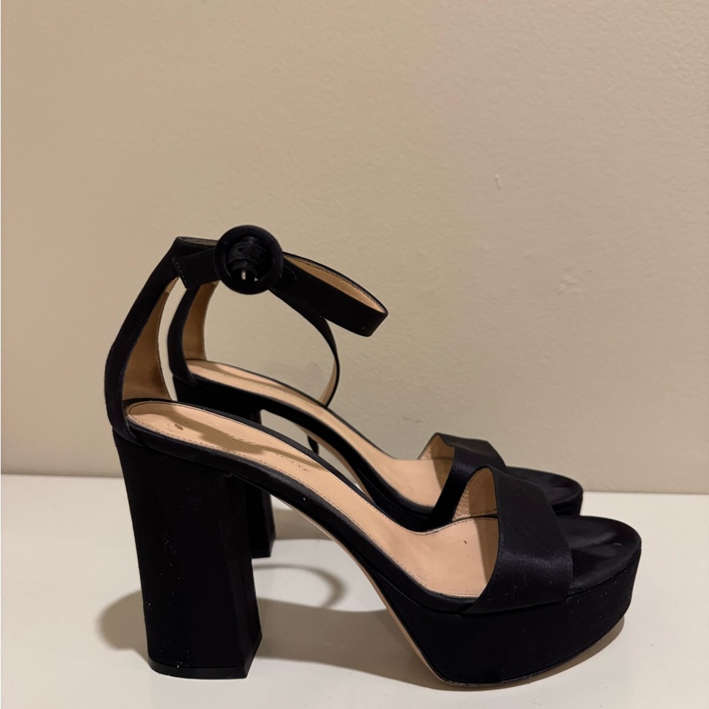 Gianvito Rossi Coco Satin Platform Sandals